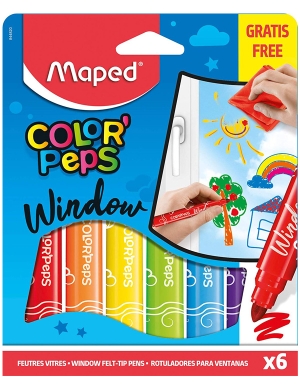 Color’Peps Window Felt Pens 6pk